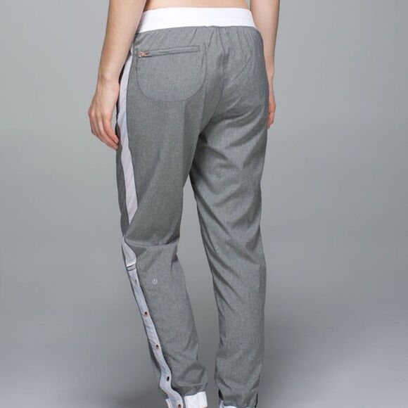 Lululemon Var-city track pants heathered gray/white sz 10 - Picture 2 of 12